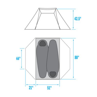 The North Face Topaz 2 Tent BX super light weight 2 person tent   Ship