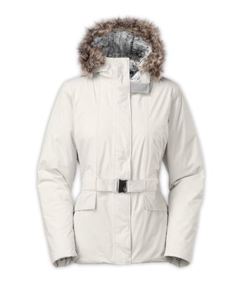 north face coat with belt