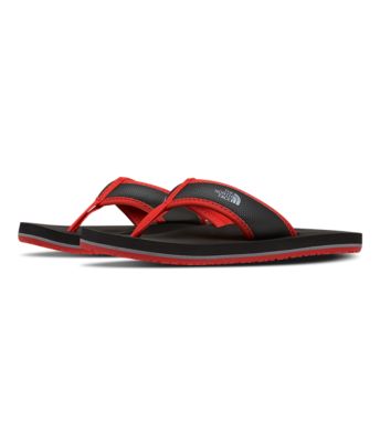 red flip flop sandals