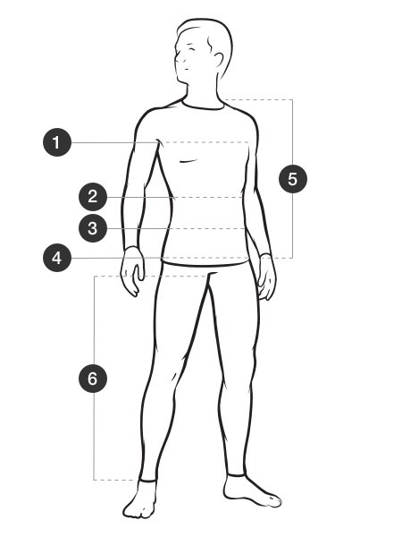Men's Measurement Diagram Illustration