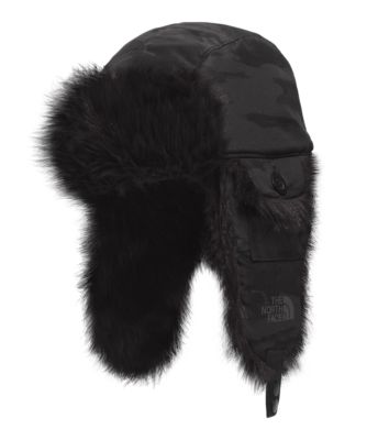 north face fur hat