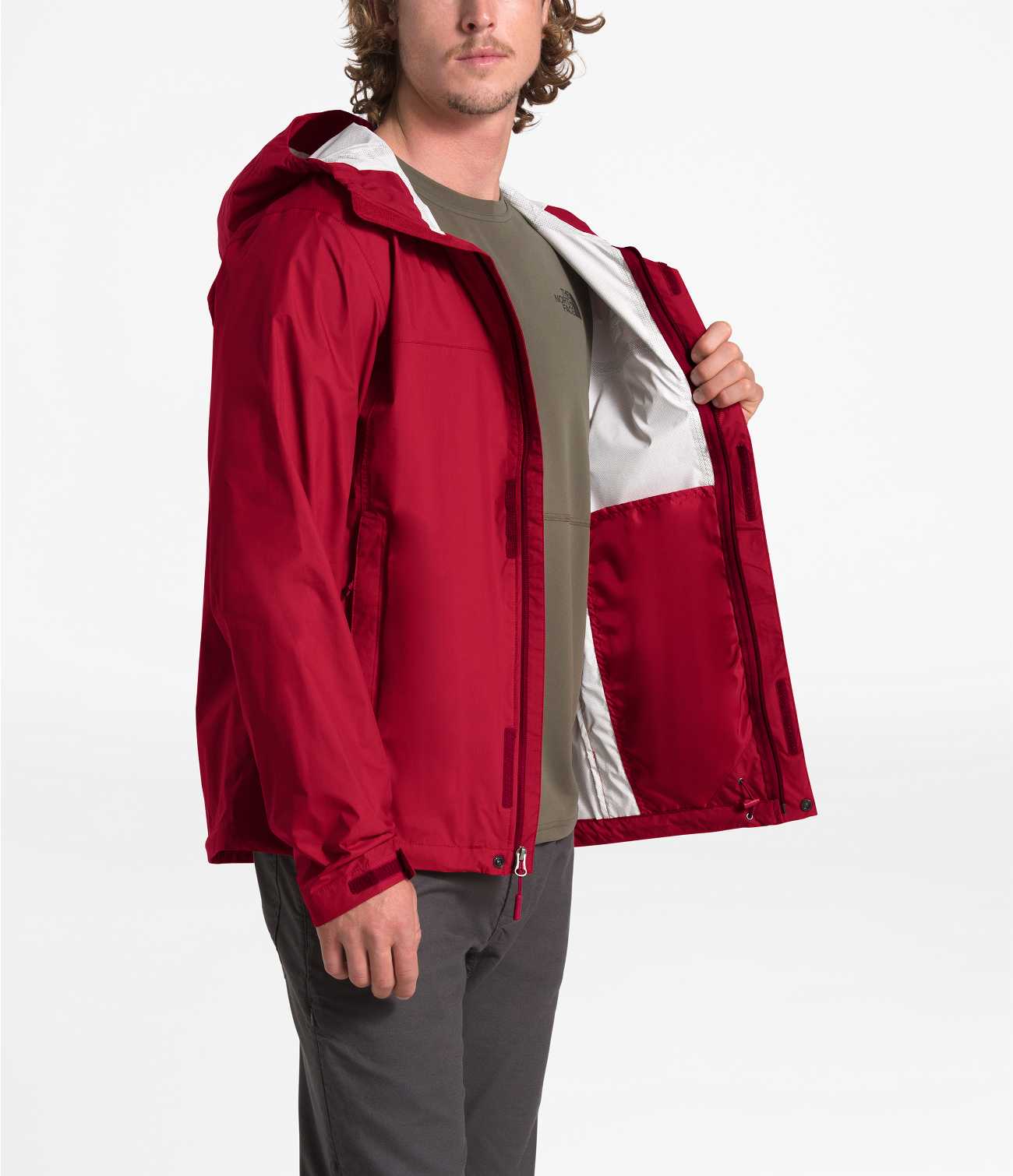 The North Face Men’s Venture 2 Waterproof Hooded Rain Jacket, Kelp  Tan/Utility Brown, Medium