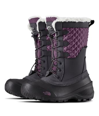 purple north face boots