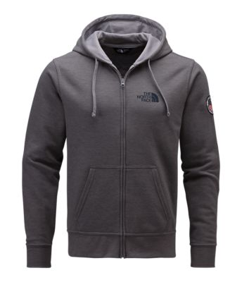 the north face men's patches full zip hoodie