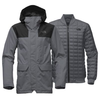 grey north face ski jacket
