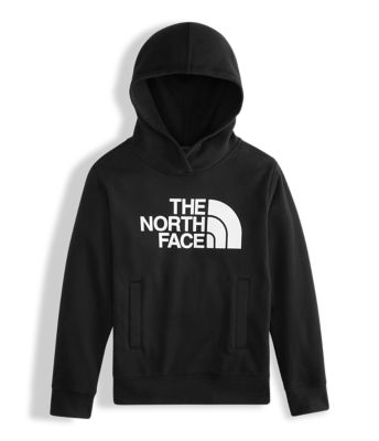 boys black north face hoodie