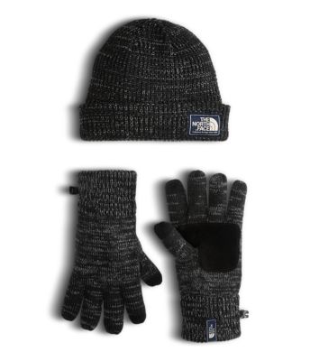 the north face hat and gloves