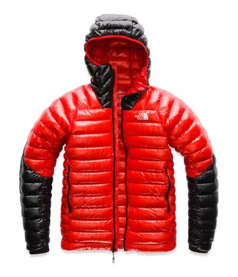 red north face bubble jacket
