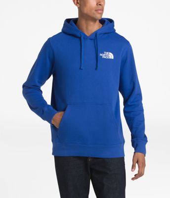 north face men's red box pullover hoodie