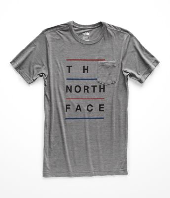 north face tri blend pocket tee