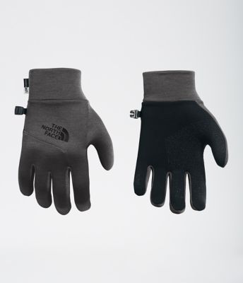 north face etip gloves grey