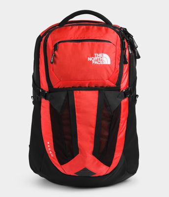 the north face backpack red