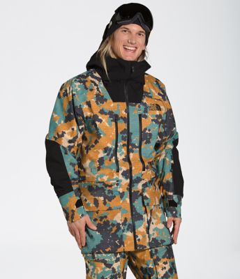 north face camo snowboard jacket