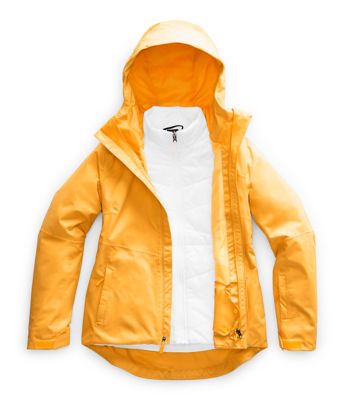 yellow north face women's jacket