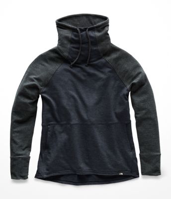 the north face women's terry funnel neck pullover