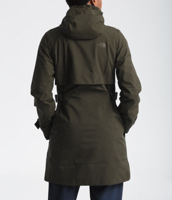 north face trench rain coat