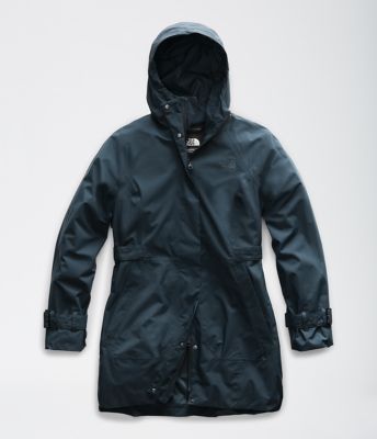 the north face women's city breeze rain trench