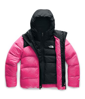 girls pink north face