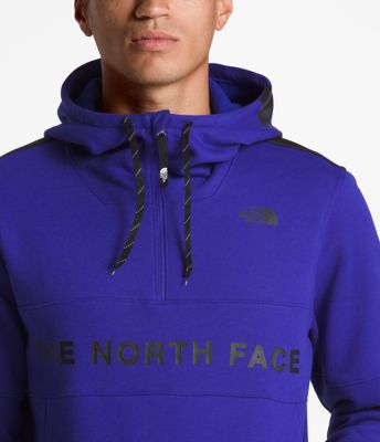 the north face train logo quarter zip pullover hoodie