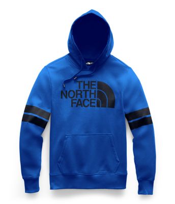 blue north face sweatshirt