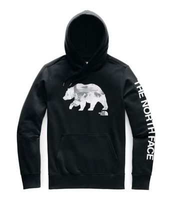 the north face hoodie black and white