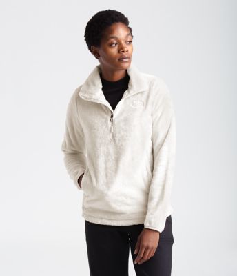 women's three quarter zip sweatshirt