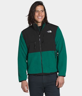 green north face fleece jacket