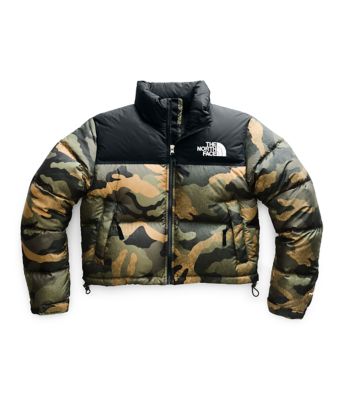 north face puffer jacket camo 