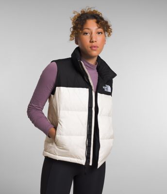 The North Face Women’s 700 Down Nuptse Puffer Vest Jacket White Puffy Size L
