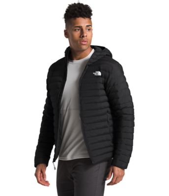 north face stretch down hoodie men's