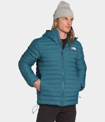 blue north face down jacket