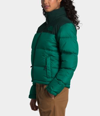 green north face puffer