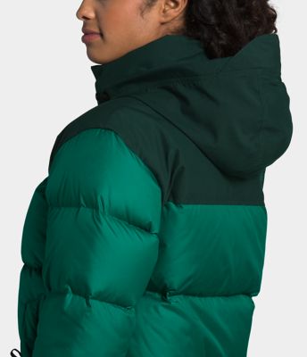 green north face puffer