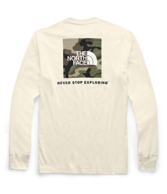 north face never stop exploring long sleeve t shirt