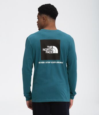 north face never stop exploring long sleeve t shirt