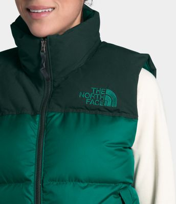 north face nuptse vest green