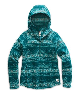 Printed Crescent Hooded Pullover 