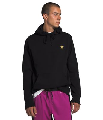 north face men's pullover graphic patch hoodie