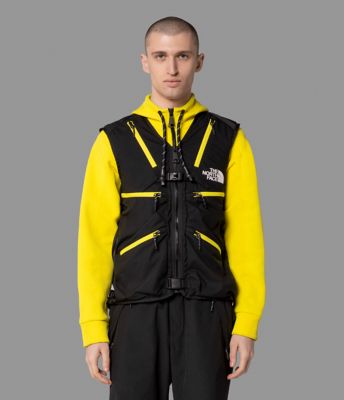 north face jacket black and yellow