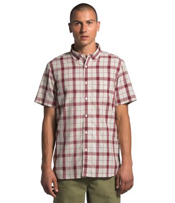north face button down short sleeve