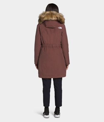 north face arctic parka brown