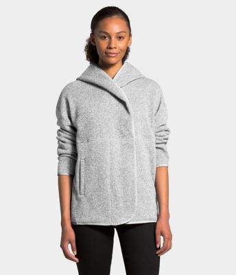 north face crescent fleece hooded wrap