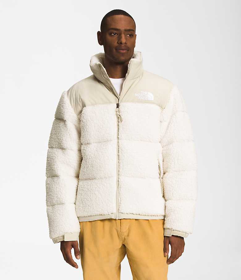 The North Face Extreme Pile 1/2 zip pullover jacket in off white
