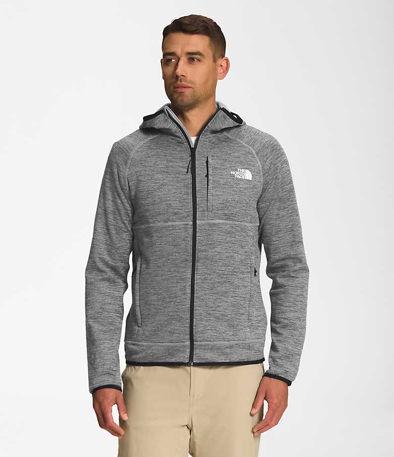 Instagram Hoodie Men's Medium Gray Full Zip Sweatshirt by