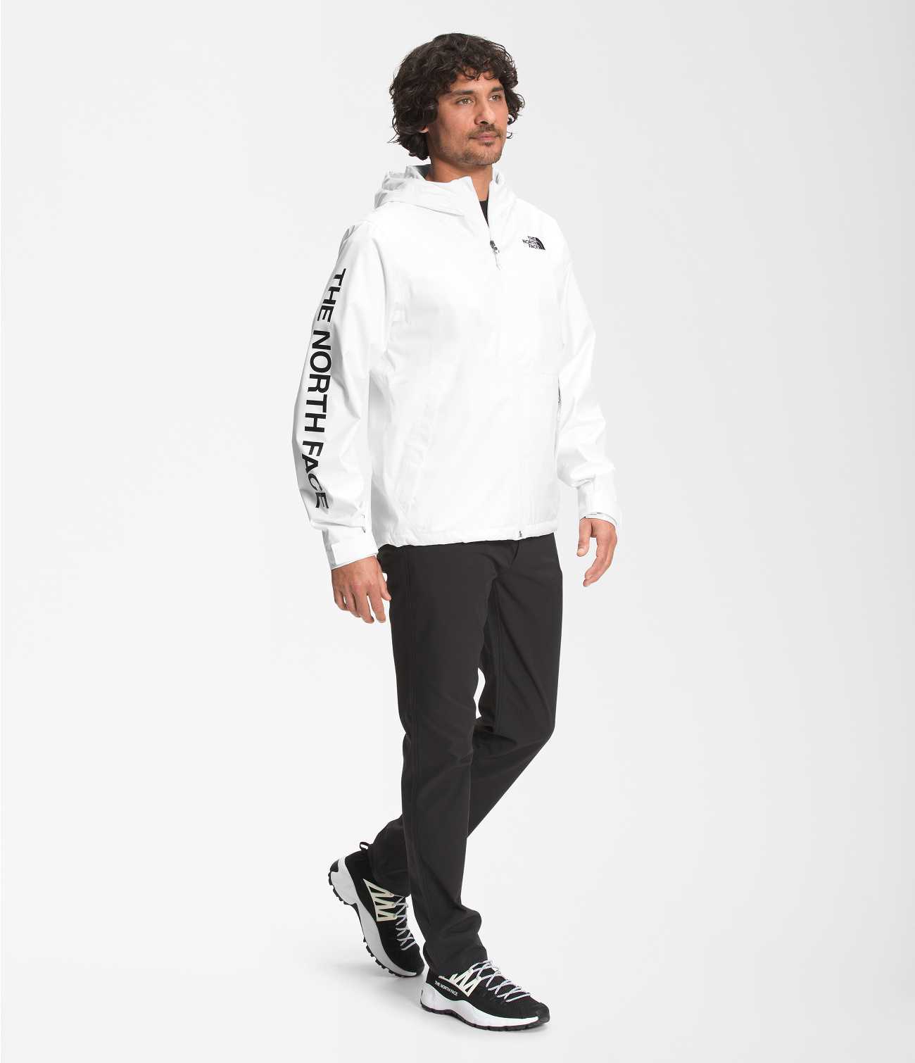 The North Face MILLERTON Rain Jacket with Half Dome Back Print in Black