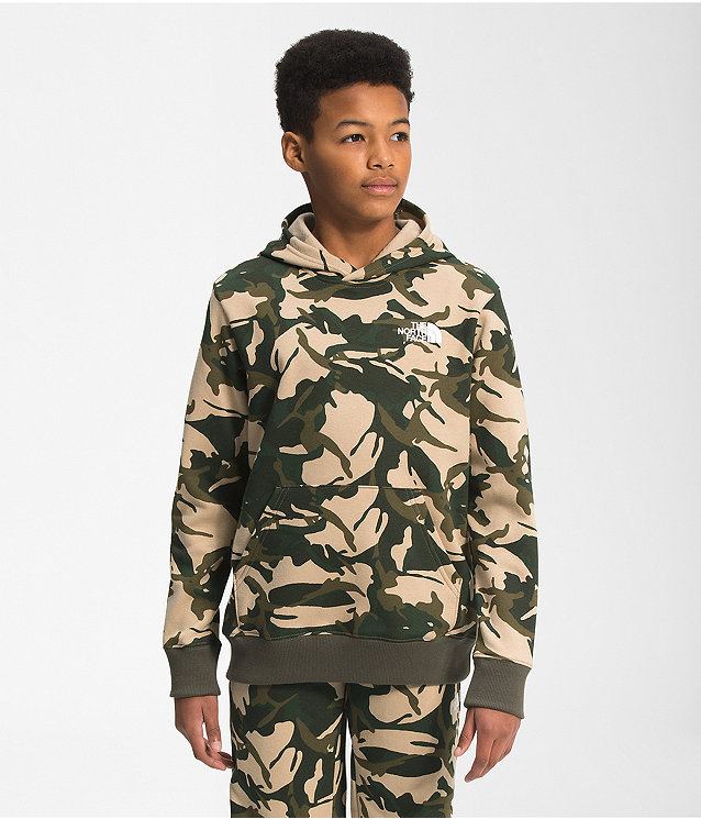 Boys’ Printed Camp Fleece Pullover Hoodie