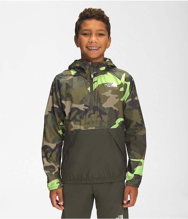 Youth Printed Packable Wind Jacket