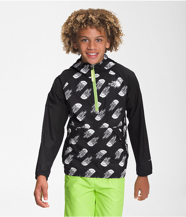 Youth Printed Packable Wind Jacket