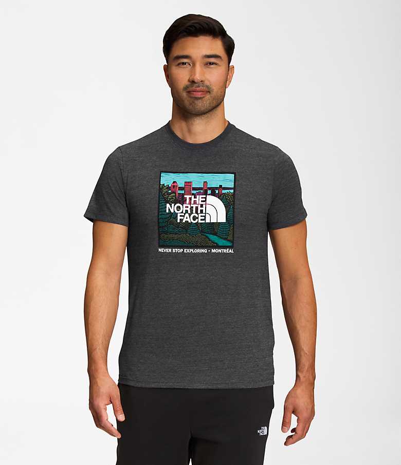 T-shirt à manches courtes City Landmark Triblend pour hommes