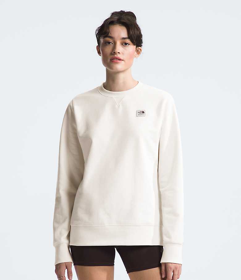 The North Face Heritage Patch Sweatshirt for Women in Purple